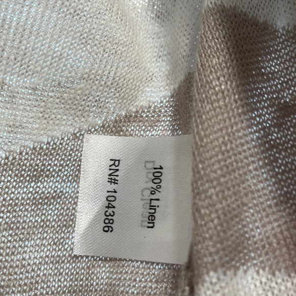 Garnet Hill Chevron Linen Duster XS - Picture 3 of 4